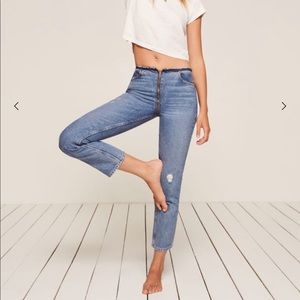 NEW • Reformation • Zip Crop Straight Leg Jeans